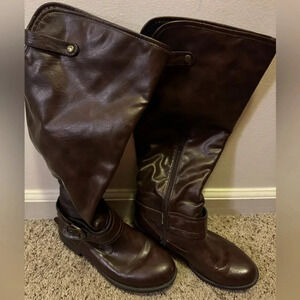 Just fab brown boots with heel